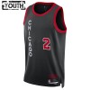 Chicago Bulls Lonzo Ball Nike 2023-24 City Edition Musta Lasten Pelipaidat Swingman